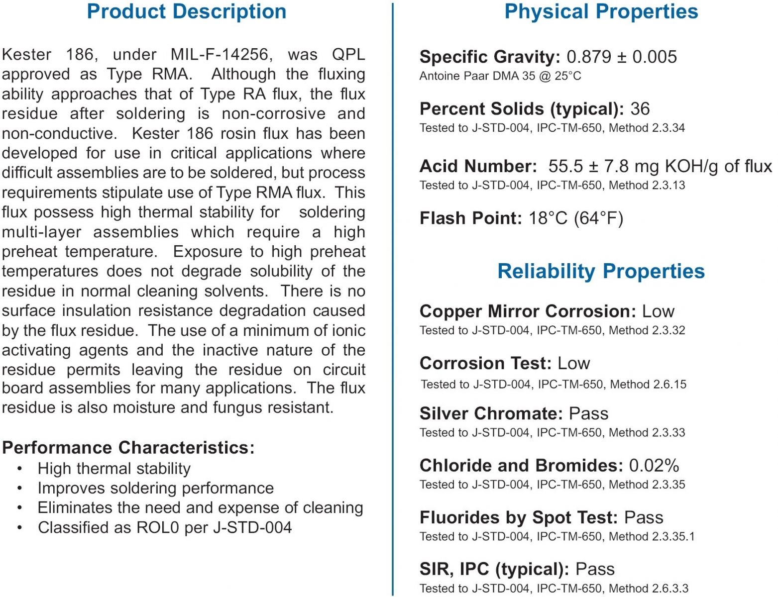 KESTER 186 MILDLY ACTIVATED ROSIN FLUX מלחמים ותחנות הלחמה